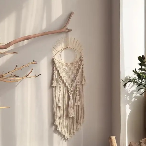 Gorgeous New Bohemian Macrame Good Luck Evil Eye Protection Wall Decoration - Picture 5 of 6